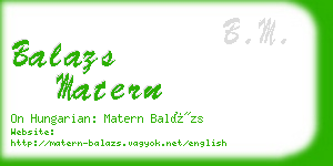 balazs matern business card